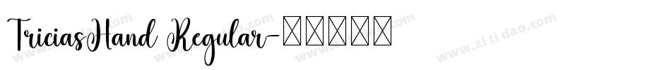 TriciasHand Regular字体转换